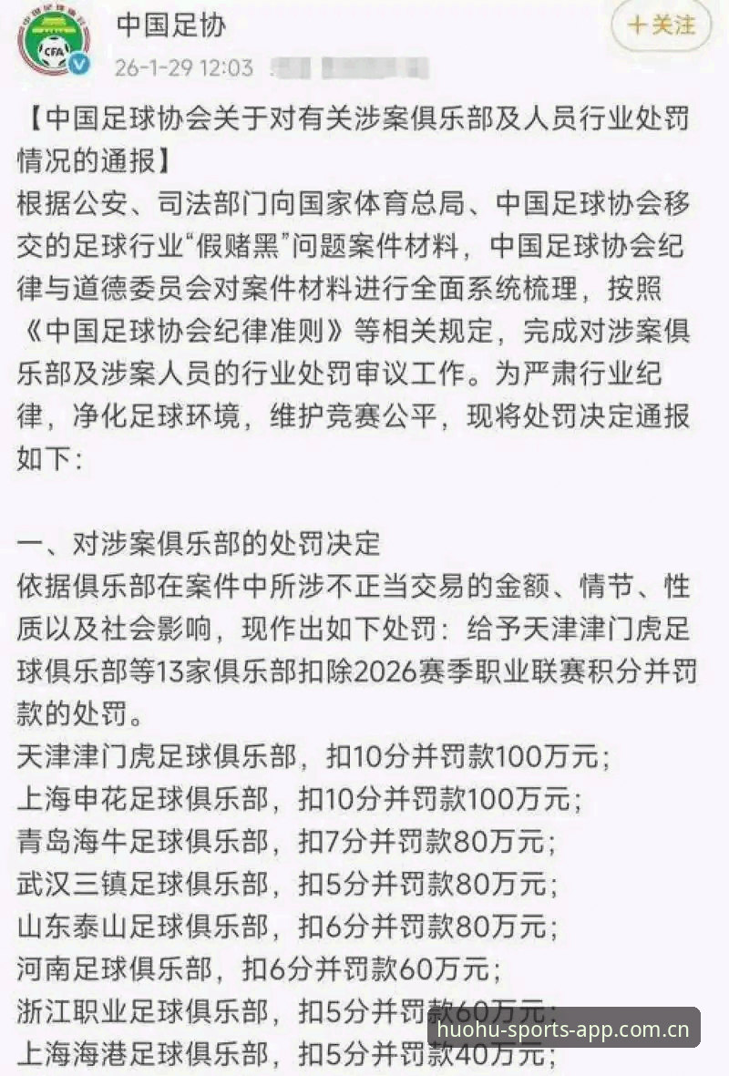 最新火狐体育官方客户端 中国足协第三批禁足名单最新动态:17人终身禁足,48人遭重罚